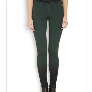 rag & bone The Legging Dark Green Stretch Skinny Leg Jeans 26 2